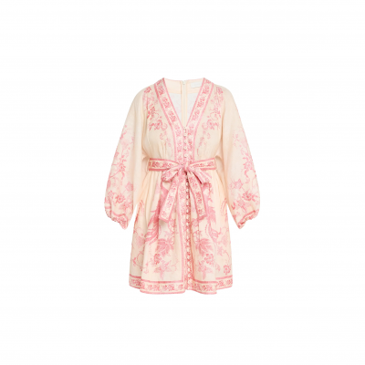 ZIMMERMANN LUCKY LINEN MINI DRESS 3500DSS252